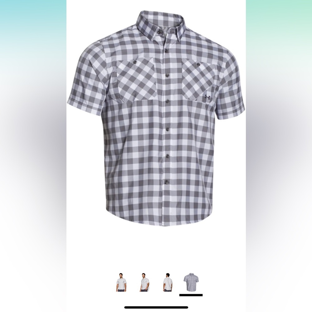 Under Armour Men's UA Chesapeake S/S Shirt, Storm/Graphite (Tatanka Plaid)